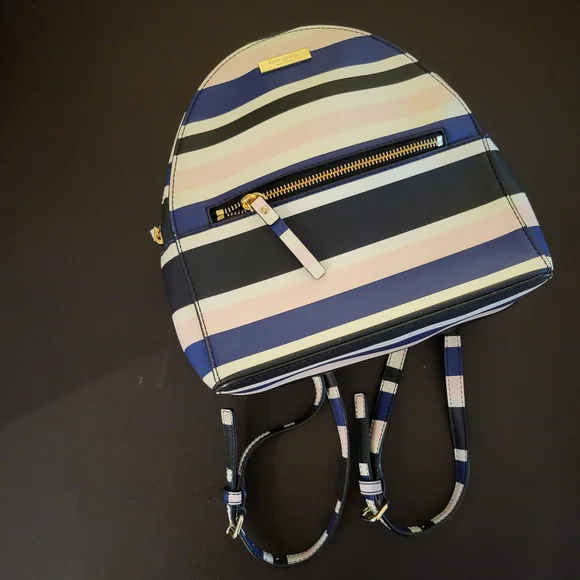 kate spade | Bags | Kate Spade Striped Backpack With Gold  display picture 3